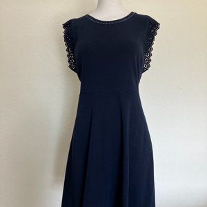 Sleeveless Navy Fit and Flair Dress by Talbot Petite
